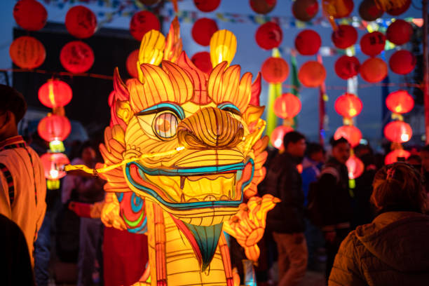 Peoples are enjoying with Colorful lantern while participating in the Tamu Losar New Year celebration in Kathmandu, Nepal, on  Thursday January 30, 2025.