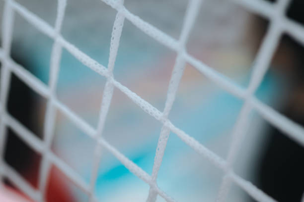 close up of protective netting on the playground
