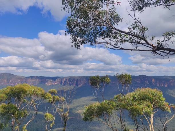 istock Blue mountains vista on a sunny day 2200323581