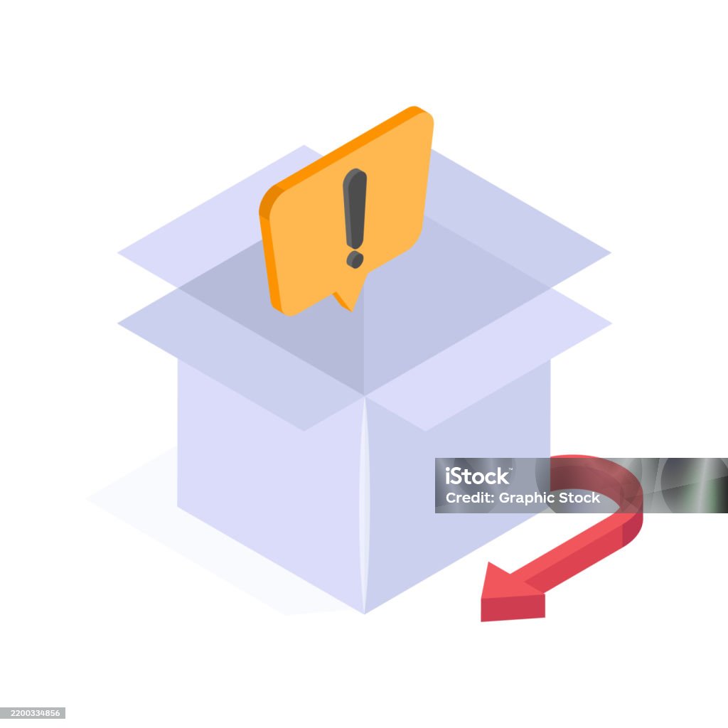 Yellow Packing Alert Package Alert Stock Illustration - Download Image Now - Box - Container ...