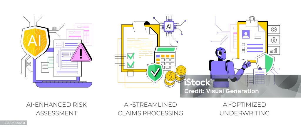 Insurance Abstract Image Ai In Insurance Abstract Concept Vector Illustrations Stock ...