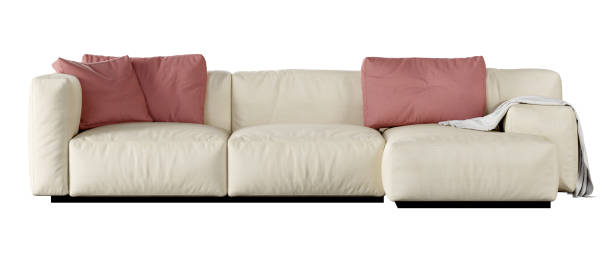istock Big sofa isolated on white background. Clipping path included. 2200341090