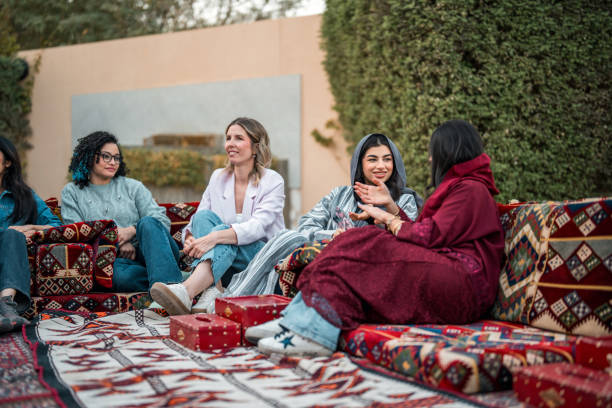 istock Diverse Women in Relaxed Arabian Majlis Gathering 2200346880