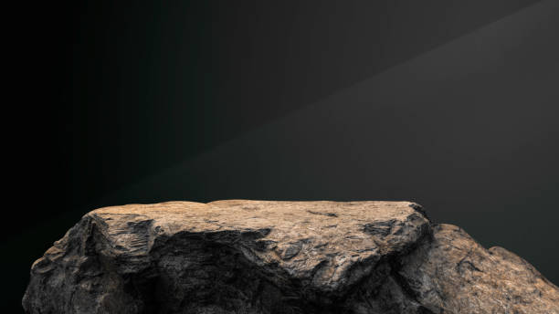 istock Rock, Stone podium stand display advertising product 2200348689