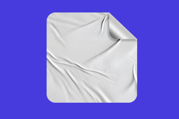 istock Blank Glued Paper Sticker Tag Label Texture 2200350614
