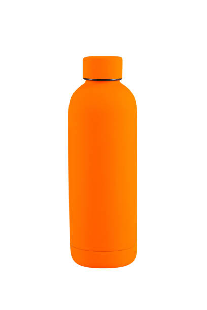 istock Orange colored insulated drink container isolated on white background 2200352290