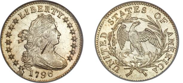 istock United States One Dime Draped Bust Dime small eagle  Year 1796 isolated  with white background 2200352990