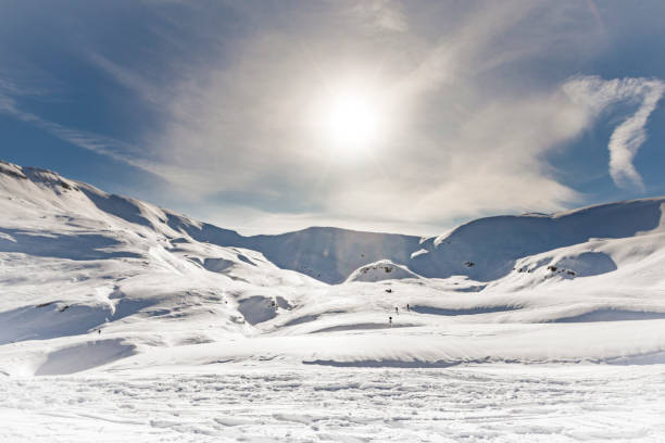 Winter landscapes of the Italian mountains in February
