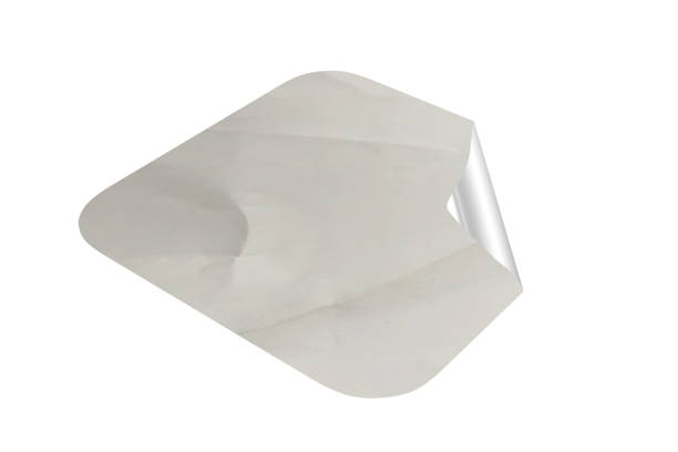 istock Blank Glued Paper Sticker Tag Label Texture 2200357408