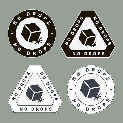 Delicate Instruments Do Not Drop Do Not Drop Fragile Items Packaging Symbol Sign And Label Indicating ...