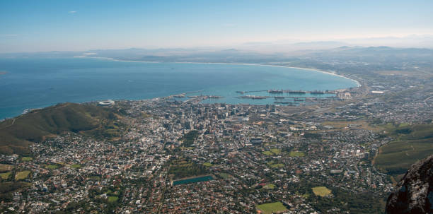 istock Cape town city aerial view from Table mountain cableway station. 2200379051