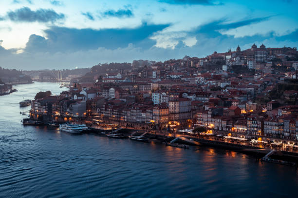 istock Porto Riverside at Dusk with City Lights 2200384311