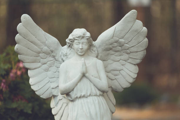 Guardian Angel Religious Catholic Statue Prayer Garden