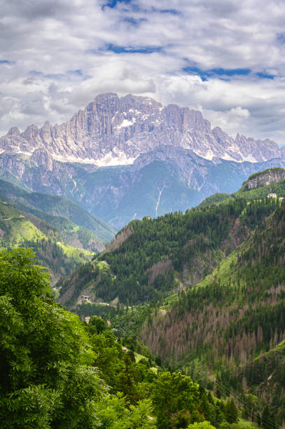 istock Parrocchia di Laste in front of the monte civetta 2200399118