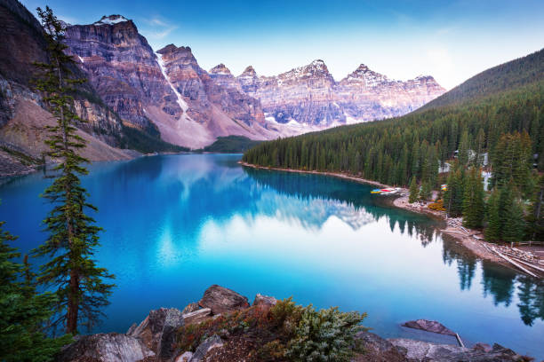 istock Moraine Lake at dawn 2200402602