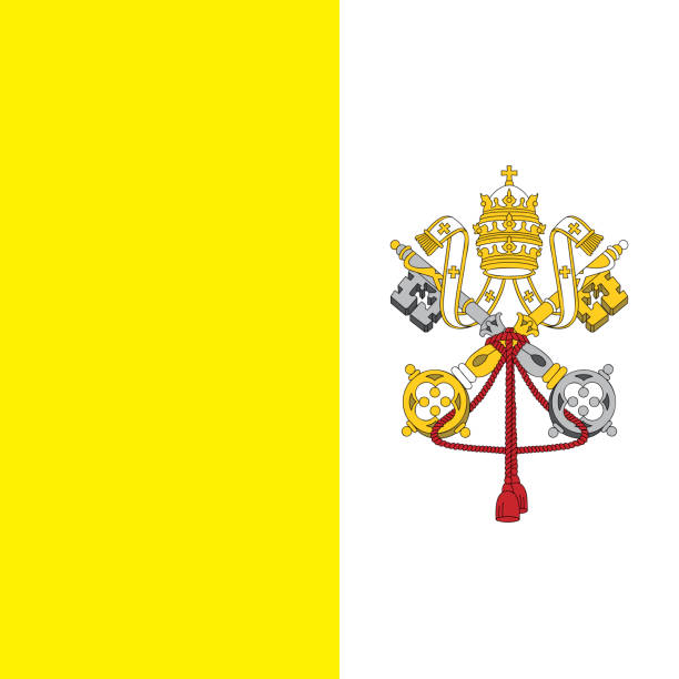 istock Vatican City flag, Country Flag in 1:1 proportion, vector illustration 2200404249