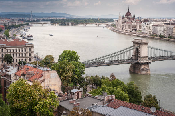 istock Budapest Skyline with the Chain Bridge and Danube River 2200406559