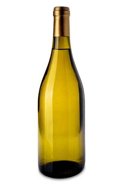 istock White wine in green glass bottle with gold cap 2200408105