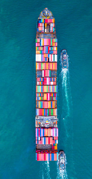 istock A large number of container ships are sailing at sea. 2200410997