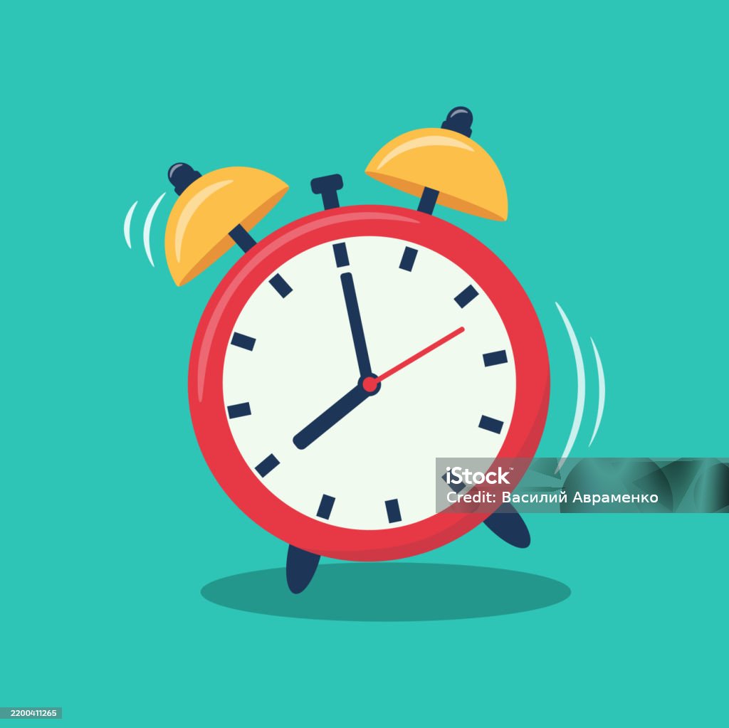 Timer Morning Alarm Clock On Mint Background Wake Up Timer Clock Morning Timer Clock ...