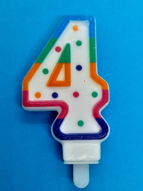 istock Number 4 birthday candle 2200422092