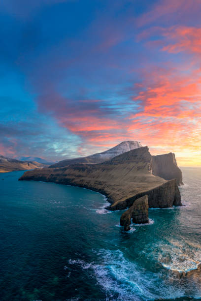 istock Sunset at Drangarnir, Vagar, Faroe Islands 2200424218