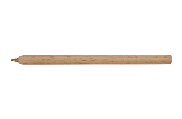 istock Wooden pen isolated on white background 2200426540