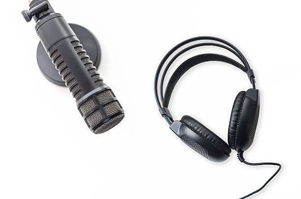 istock Podcast microphone and headphones on white background 2200432246