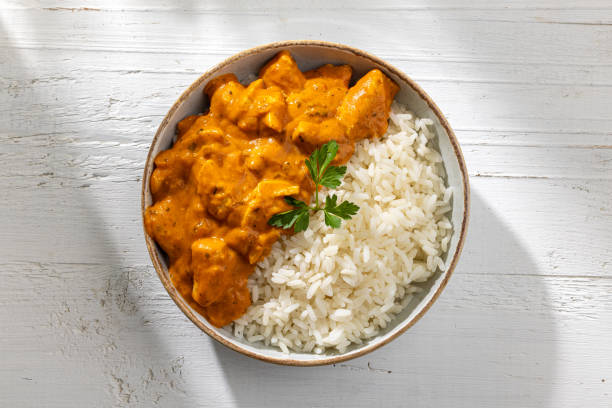 istock bowl of Chicken Tikka Masala with Rice 2200433002