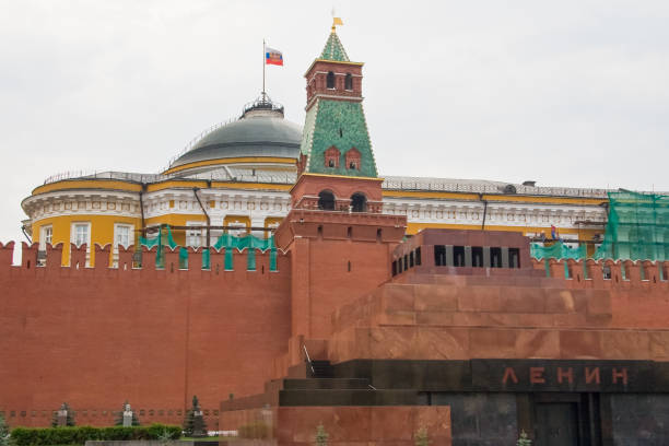 istock Moscow Kremlin with red brick wall on Red Square, Russia 2200449211