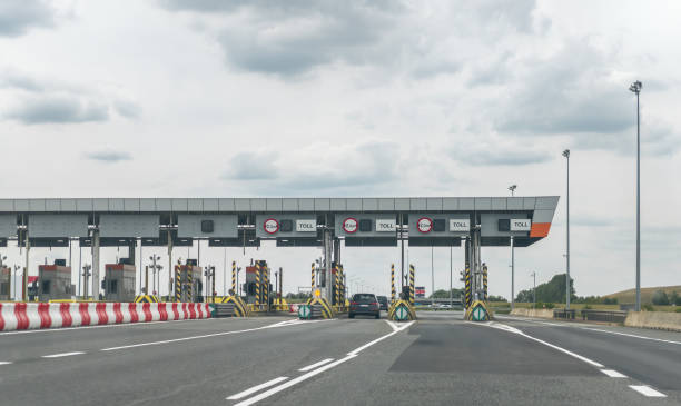 istock Toll booth on A4 highway in Poland 2200464097