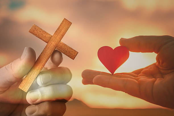 istock In love with God. Love and religion. 2200468592