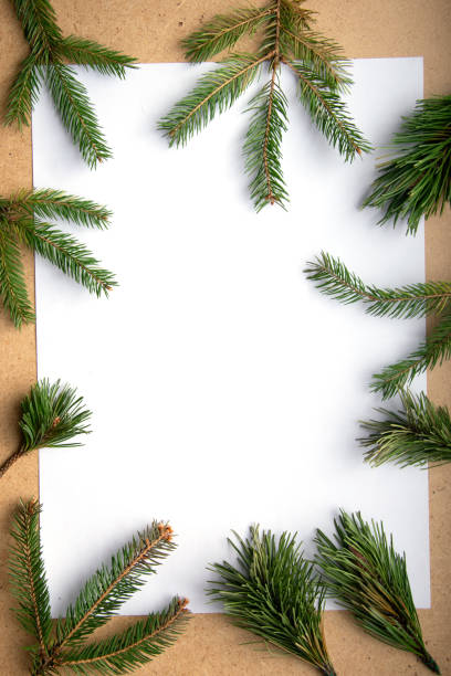 istock A blank sheet surrounded by fresh pine branches on a rustic background, perfect for crafting or holiday notes 2200471418