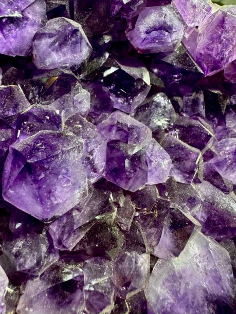 istock Close up of purple amethyst gemstone 2200477273