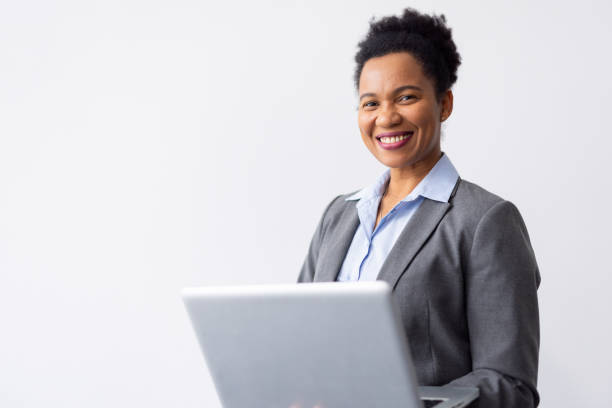 istock Determined African American entrepreneur handling business tasks on a laptop 2200490104