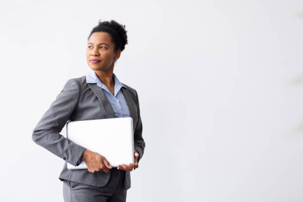istock Empowered African American executive with a polished look 2200491206