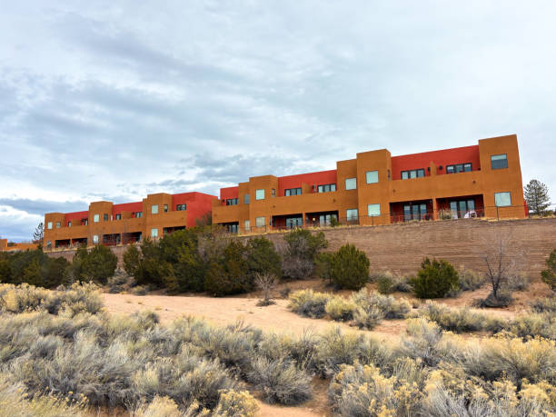 istock Santa Fe Style: Colorful Condos/Apartments on Arroyo 2200492757