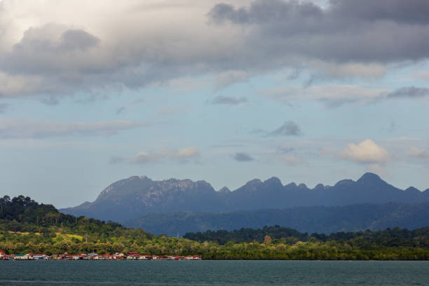 istock Distance view of mountains and sea view. 2200493779