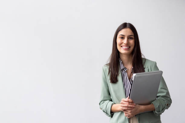 istock Latina professional with a refined and elegant expression 2200496648