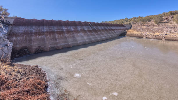 Historic Bainbridge Steel Dam near Ash Fork AZ in Ash Fork, Arizona, United States