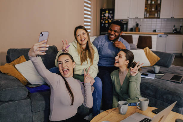 istock Taking selfie while enjoying morning coffee together 2200503212