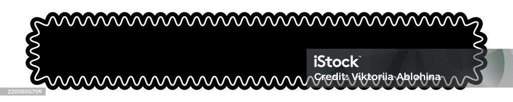 Rectangular Form Shape Long Rectangle Form With Wavy Borders Curvy Rectangular Shape Empty ...