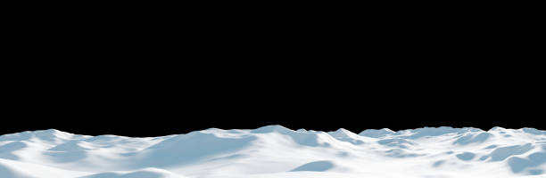 istock Snowdrift in the winter on black background with copy space winter season 3D render 2200506940