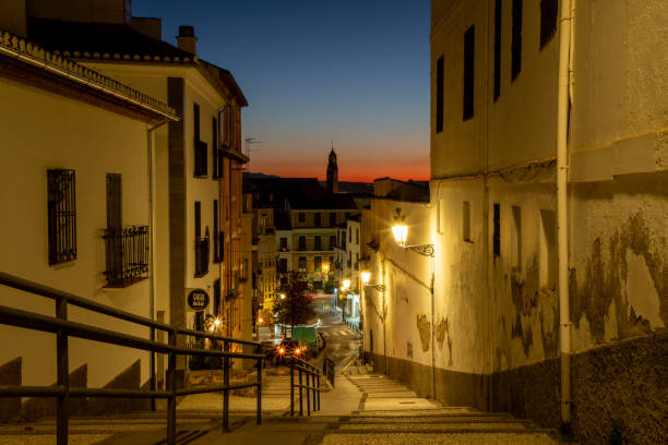 istock Street corner at dusk, Spain 2200508586