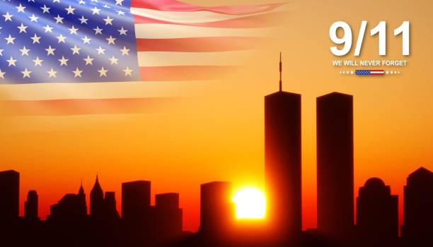 istock New York skyline silhouette with Twin Towers 2200512641
