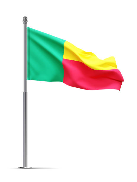 Flag of Benin isolated on white background. 3d-rendering