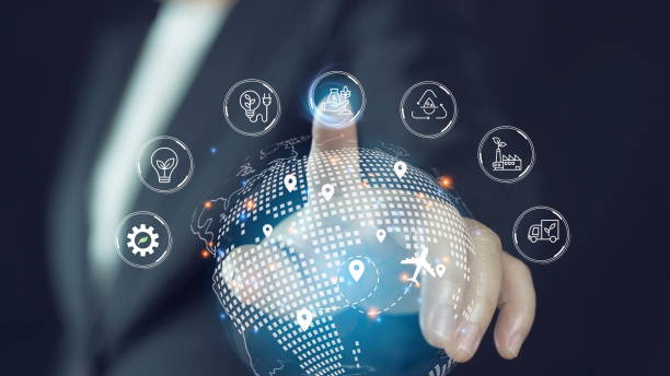 istock Transport Management System technology clean energy, eco friendly for sustainable environment. Carbon neutral supply chain.Green Logistic. 2200513336