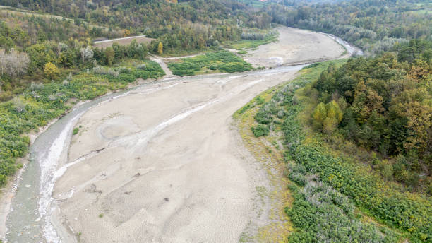 istock Riverbed running dry during severe drought in autumn 2200514602