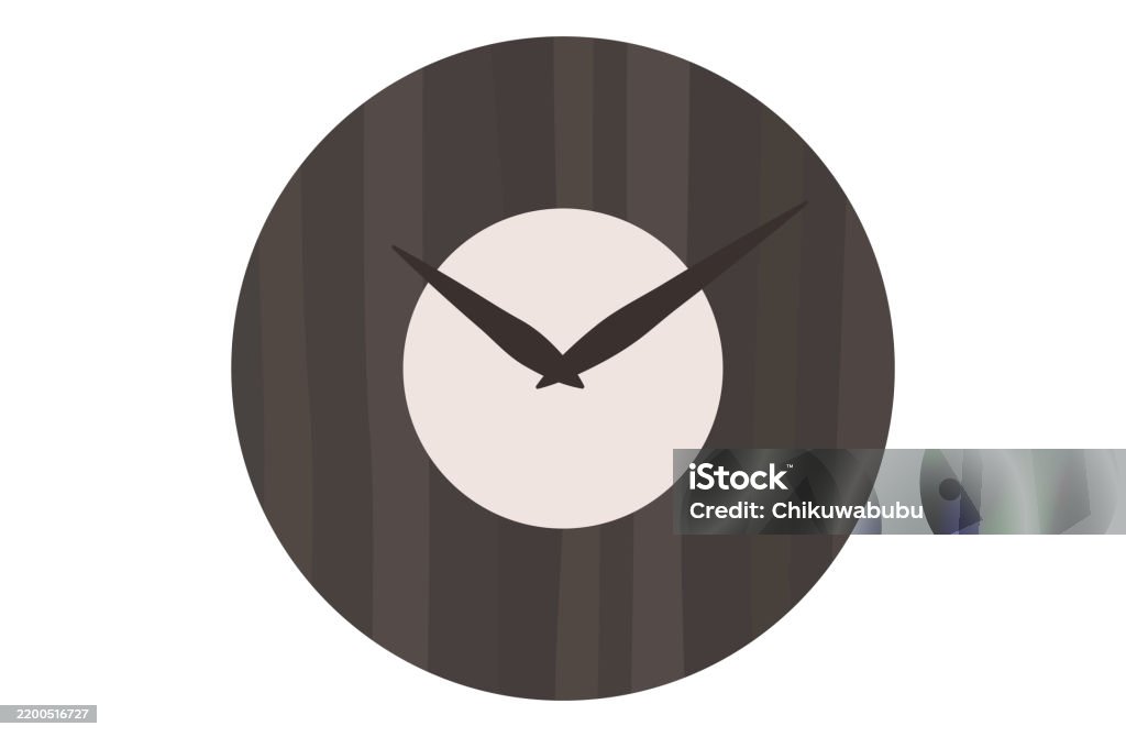Time Drawing Vector Vector Illustration Of Analog Clock Stock Illustration - Download Image ...