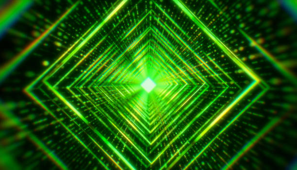 istock Illustation of squares in a tunnel. 2200518413